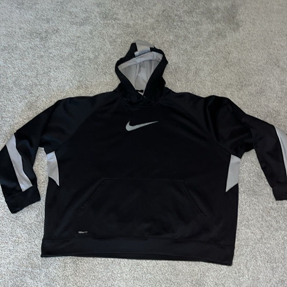 Nike Fit big man pocket black gray LV Raiders colors hoodie hooded sweatshirt